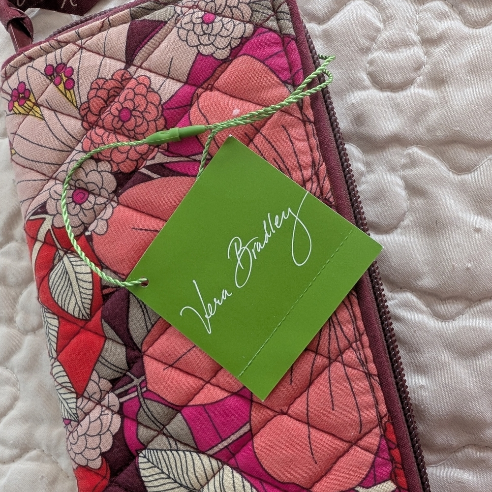 Vera Bradley Pink and Red Floral Clutch